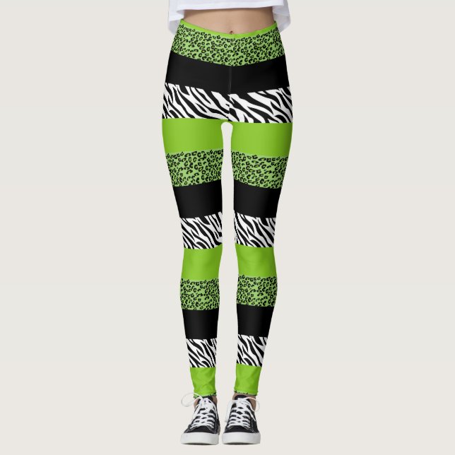 Leggings Empreinte de léopard, Zebra Print, Poster de anima (Devant)