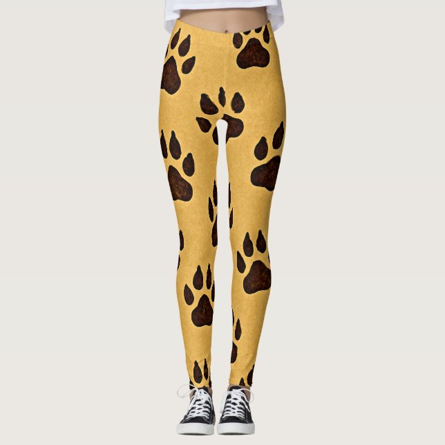 Leggings Empreinte de Patte de Guépard  (Devant)