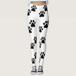 Leggings Empreintes de pattes blancs mignons