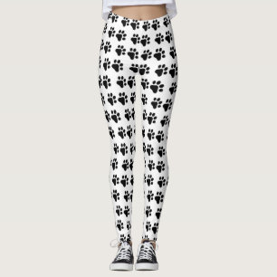 Leggings Empreintes de pattes blancs mignons