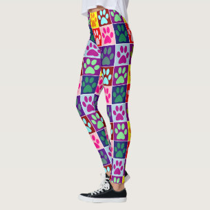 Leggings Empreintes de pattes carrées