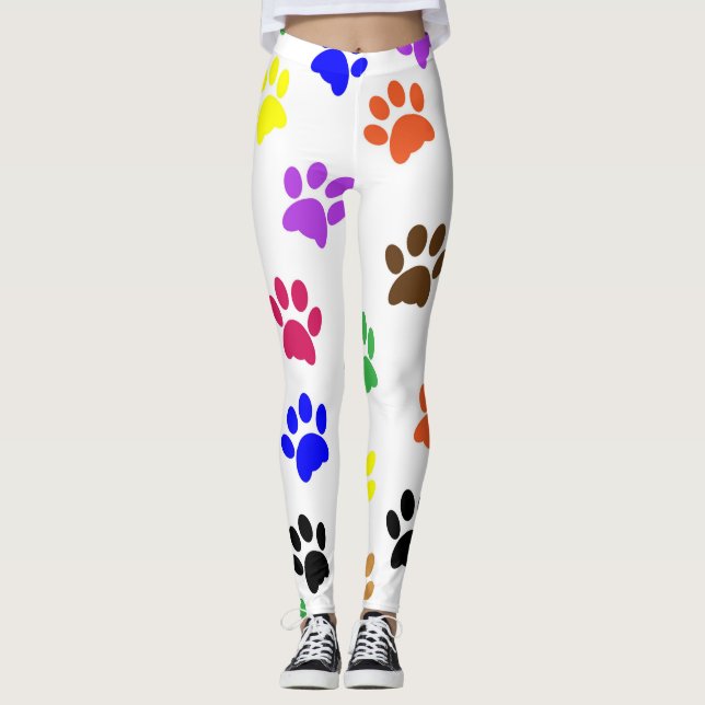 Leggings empreintes de pattes partout (Devant)