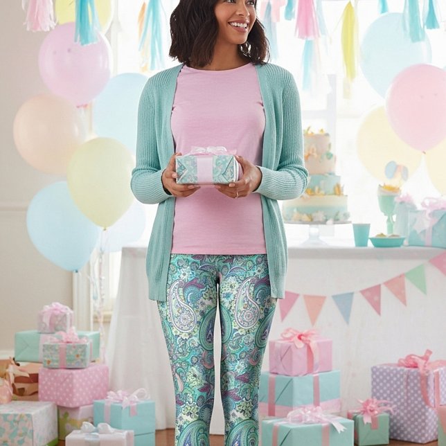 Leggings en cachemire bleu vintage (Créateur téléchargé)