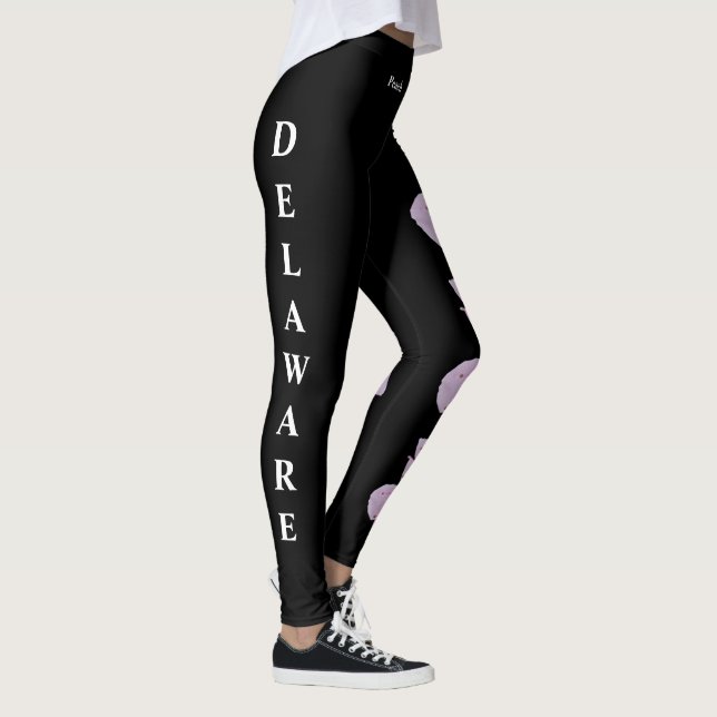 Leggings en fleur noire du Delaware State (Droite)