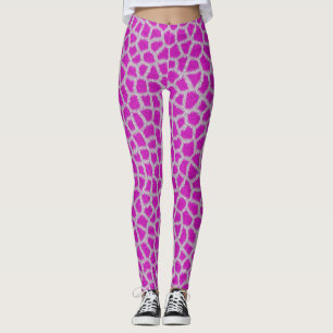 Leggings en girafe rose