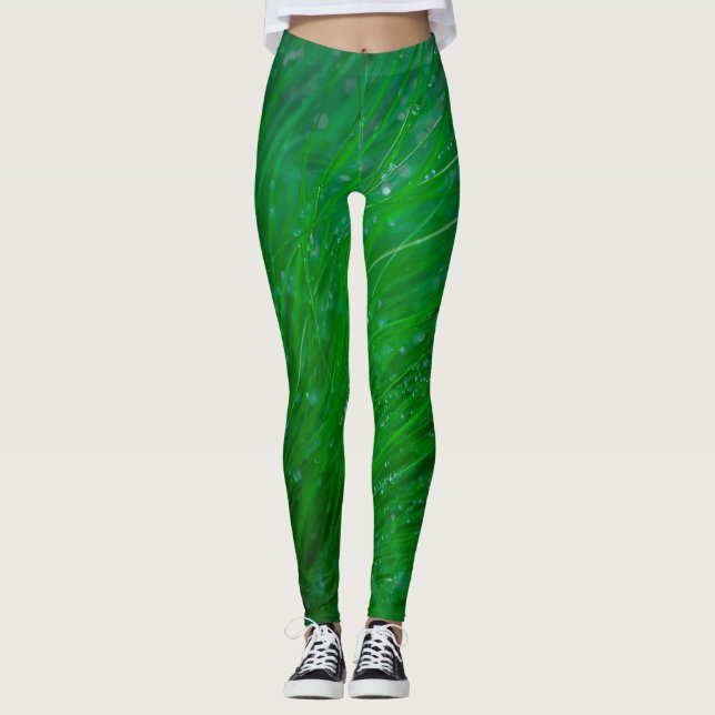 Leggings en herbe - Dew on Grass Design Leggings (Devant)