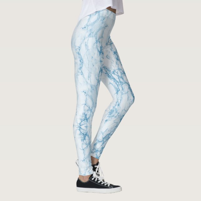 Leggings en marbre bleu (Droite)