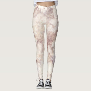 Leggings en marbre d'or Faux