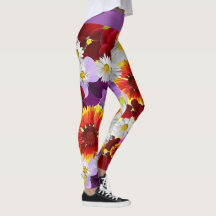 Leggings en mosaïque de fleurs