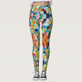 Leggings en mosaïque de Terrazzo coloré