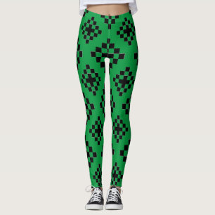 Leggings en mosaïque du Motif géométrique Carré
