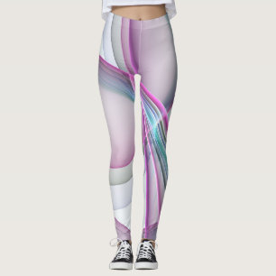 Leggings En mouvement, art fractal abstrait coloré moderne