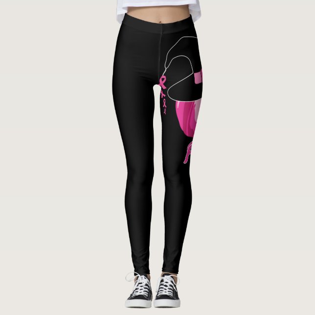 Leggings En Octobre Nous Portons La Sensibilisation Au Canc (Devant)