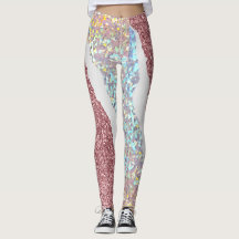Leggings en Parties scintillant rose