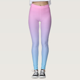 Leggings En pastel pâlissez - le gradient rose et bleu