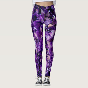 Leggings en pierre de Géode en cristal d'Améthyste
