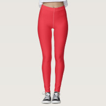 Leggings en rouge uni impérial