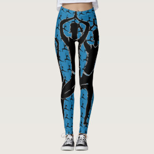 Leggings en silhouette de pose de yoga
