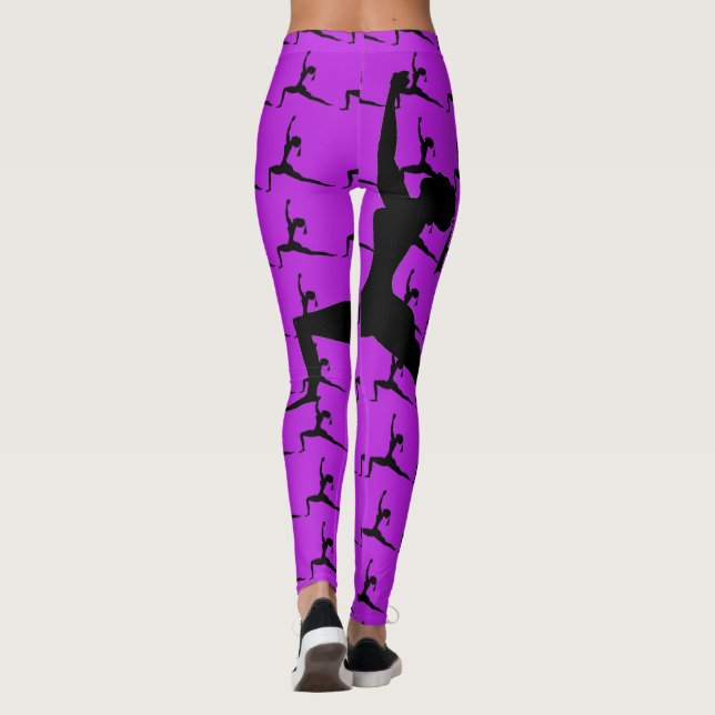 Leggings en silhouette de pose de yoga (Dos)
