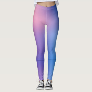 Leggings en spandex/polyester violet/rose/bleu.