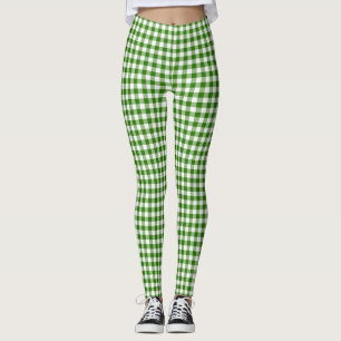 Leggings En vichy verte