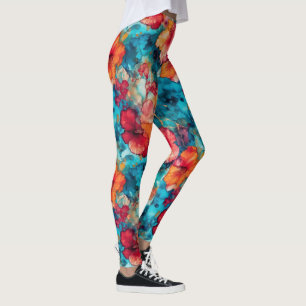 Leggings Encre d'alcool hawaïenne
