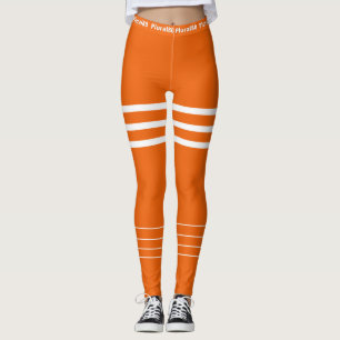 Leggings Entraînement élégant orange blanc