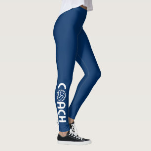 Leggings Entraîneur de volleyball bleu-foncé