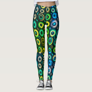 Leggings Épouvantable Horreur Bleu Vert Monstre Œil Hallowe