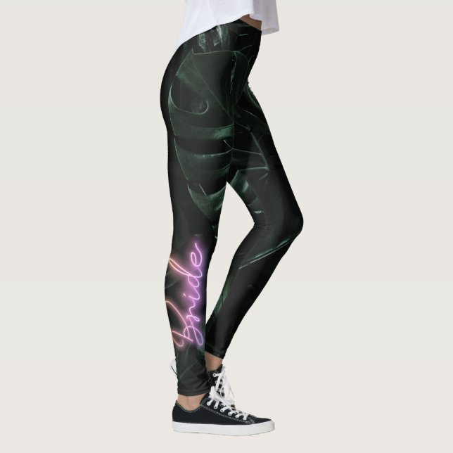 Leggings Équipe de mariées | Palmiers tropicaux Bachelorett (Droite)