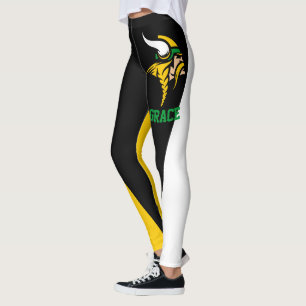 Leggings Équipe et ventilateur Mascotte noir/vert/or/blanc