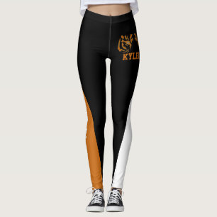 Leggings Équipe et ventilateur Mascotte orange/noir/blanc