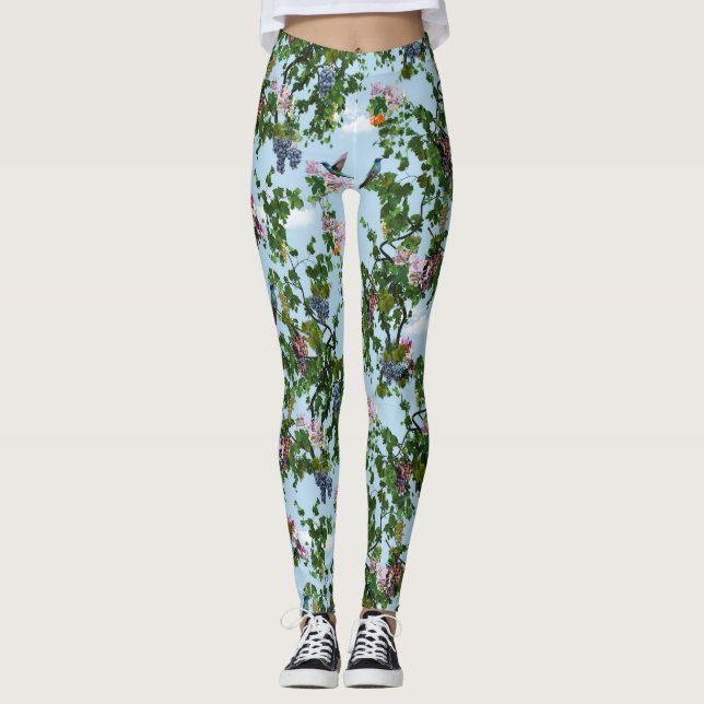 Leggings Escalade de la vigne et miel fleurs (Devant)