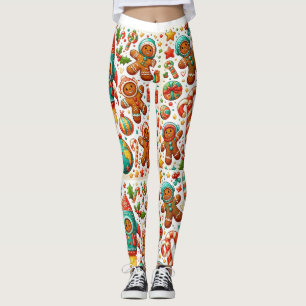 Leggings espace pain d'épices de Noël