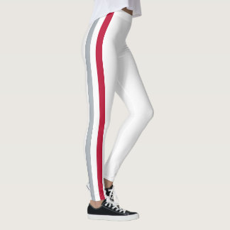 Leggings Esprit d'équipe de l'Ohio, Écarlate, Blanc et Noir
