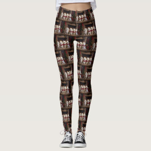Leggings Esquimau américain près de la cheminée Noël