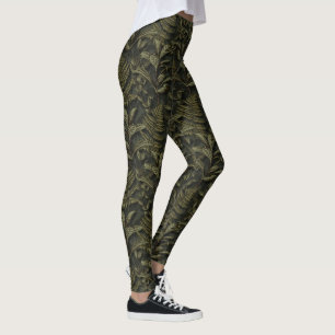 Leggings Esthétique verdoyante - Fermes foncées & Feuille