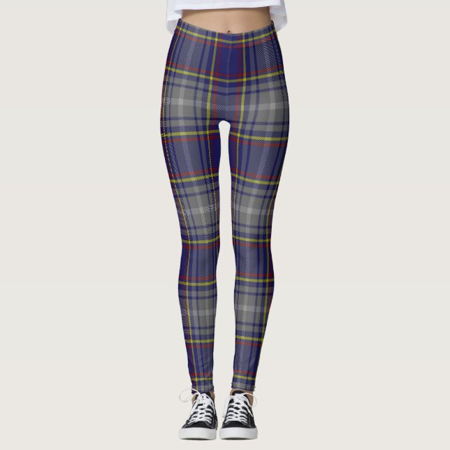 Leggings État de plaid de tartan de Nevada (Devant)