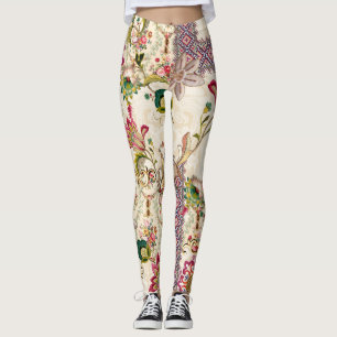 Leggings Ethnic Mughal Floral Paisley
