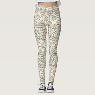 Leggings Ethnique géométrique Tribal Tribal sans couture Mo
