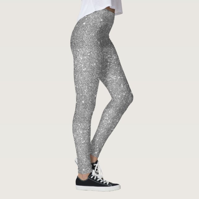 Leggings Étincelles argentées de parties scintillantes (Droite)