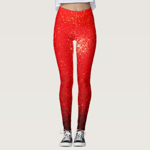 Leggings Étincelles du rouge