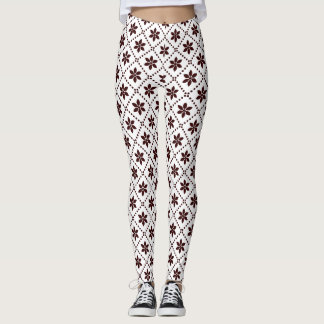 Leggings Étoile florale nordique à motif géométrique