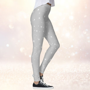 Leggings Étoile Grise Argentée