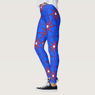 Leggings Étoile rouge bleu féminin