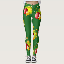 Leggings Étoiles de Noël et balles Stretch Pantalons