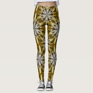 Leggings Étoiles Et Formes Motif D'Art Abstrait