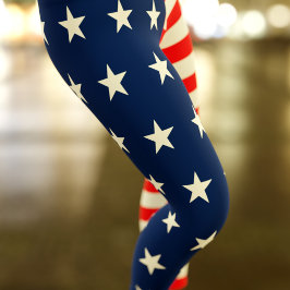 Leggings Étoiles patriotiques et rayures Juillet 4 Leggemen