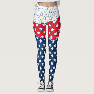 Leggings Étoiles rouges, blanches et bleues (États-Unis) (É