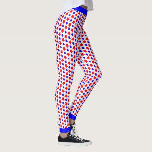 Leggings Étoiles rouges et bleues démoniaques